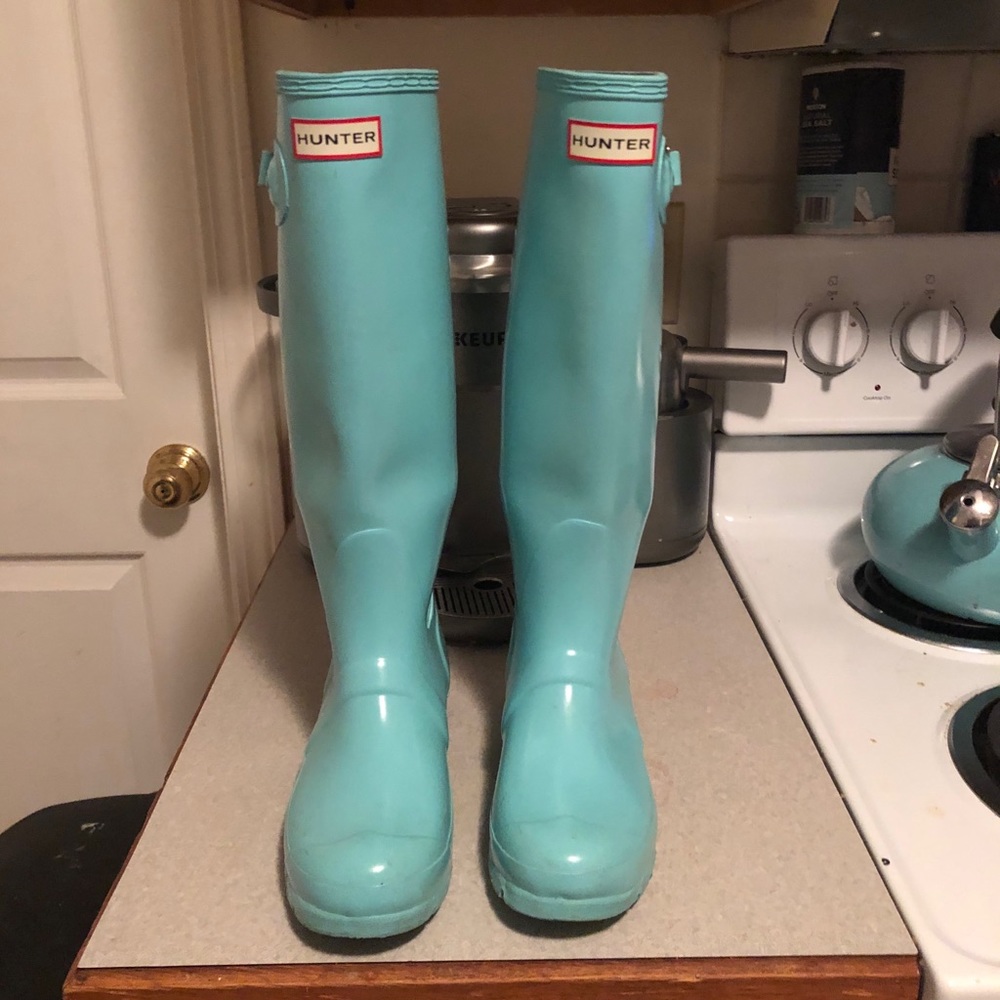 Rare Tiffany blue hunter boots